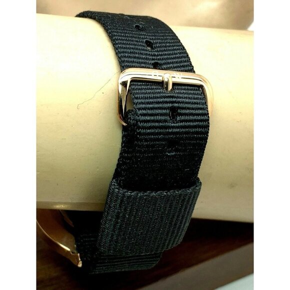 Daniel Wellington Women's Watch Quartz Rose Gold 36mm Black Dial Nylon Strap - Picture 9 of 13